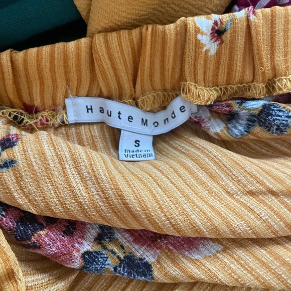 YELLOW FLORAL STRAPLESS DRESS - Picture 5 of 5